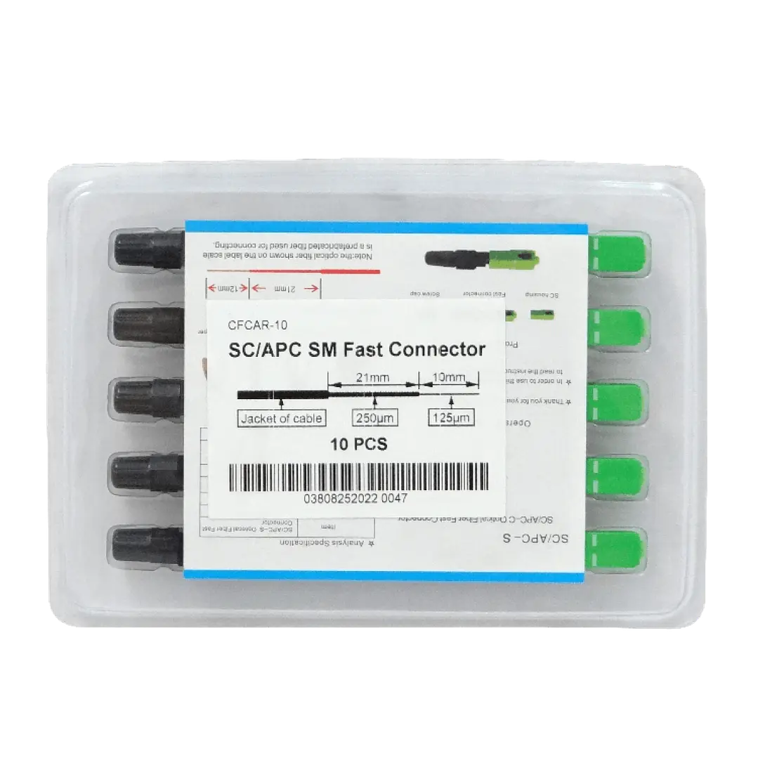 Conectores Rápidos SC/APC Monomodo G657A SX (10u)