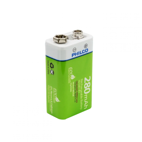 Pila/Batería Philco 9V 280mAh Recargable Ni-MH
