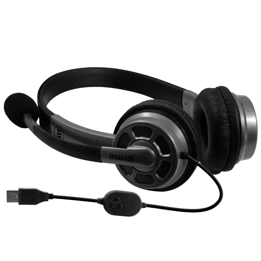 Audífono + Micrófono Maxell Hs-Mic USB Call Center