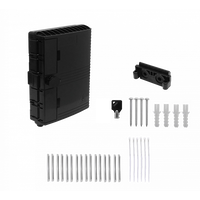 BOX-16N – Caja NAP de fibra óptica IP65 con llave (16 salidas, negra) Req Coplas imagen 4