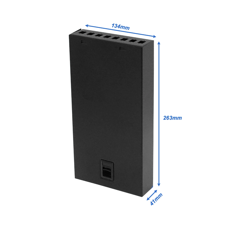 Caja de terminación para fibra óptica IP20 rectangular – BOX-8 NAP