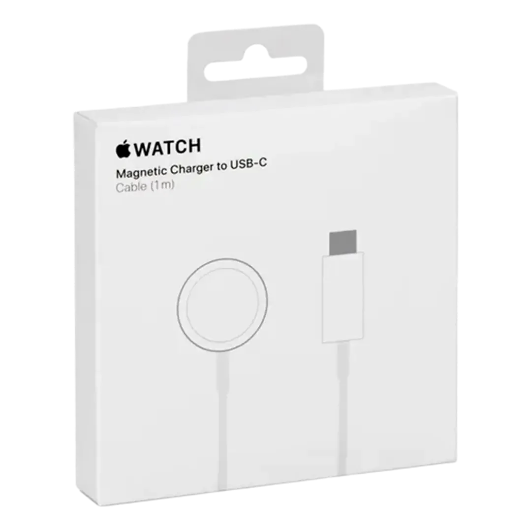 Cable Cargador Apple Inalámbrico Original Magsafe Usb-c Para Apple Watch Series / Ultra / Ultra 2 / AirPods (1 M) Blanco