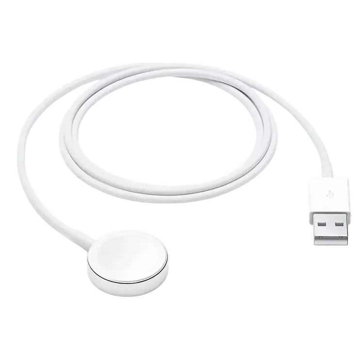 Cable Cargador Apple Inalámbrico Original Magsafe Usb-c Para Apple Watch Series / Ultra / Ultra 2 / AirPods (1 M) Blanco
