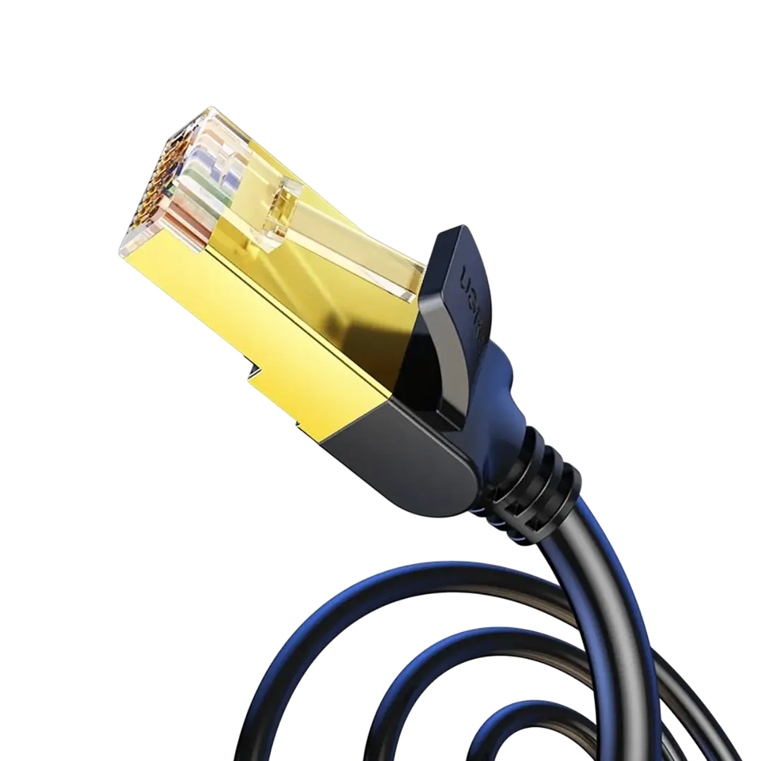 Cable De Red Gamer Ugreen 3M Cat7 F/Ftp (10Gbps) Negro Nw107