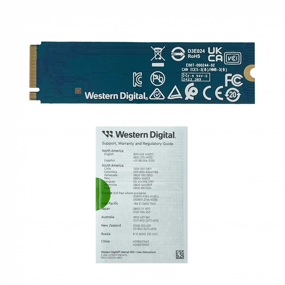 Disco Duro SSD WD Green SN350 250GB NVMe M.2 2400MB/s