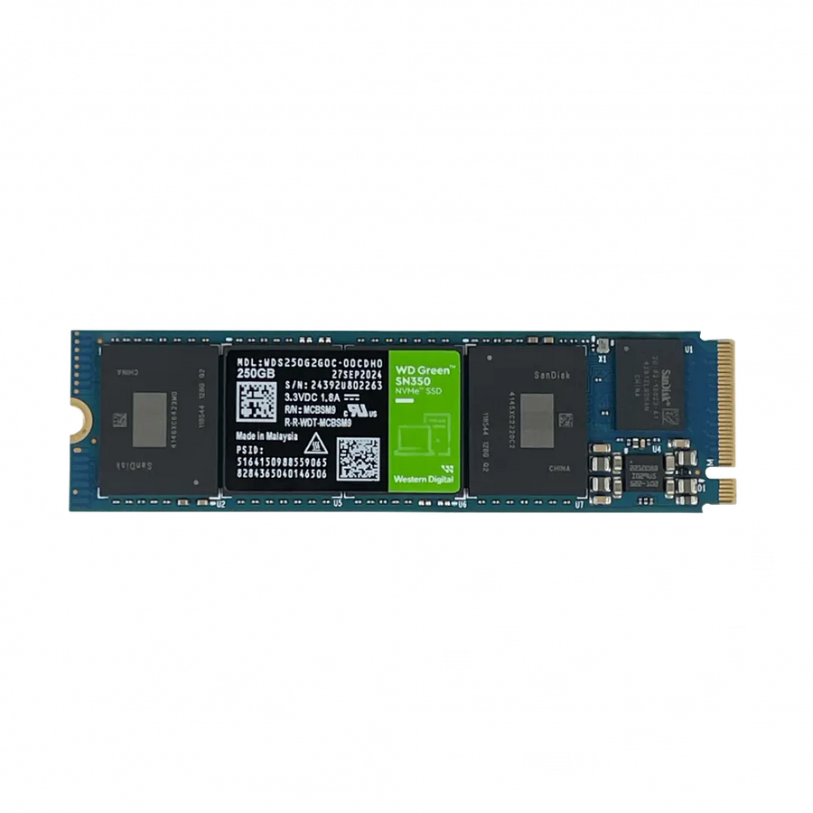 Disco Duro SSD WD Green SN350 250GB NVMe M.2 2400MB/s