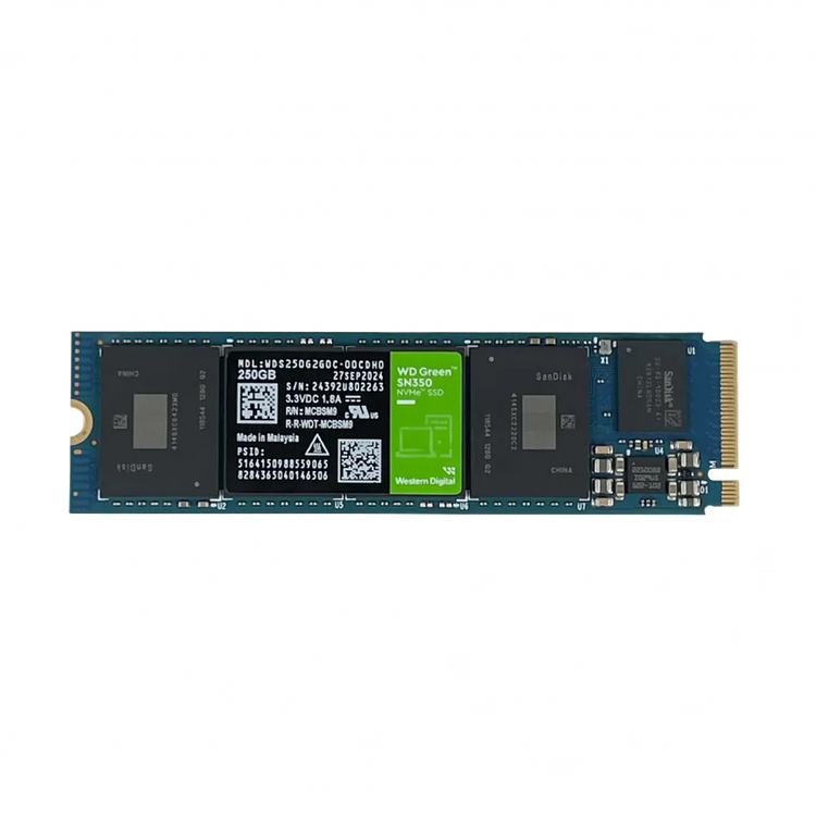 Disco Duro SSD WD Green SN350 250GB NVMe M.2 2400MB/s
