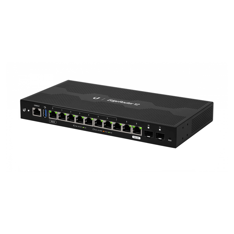 Router Gigabit 10×RJ45 + 2×SFP Ubiquiti Edge (ER-12)