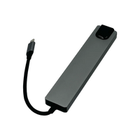 Hub USB-C HDMI 4K, RJ45, SD/mSD 100 Aluminio imagen 2