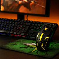 Kit Teclado Mouse Padmouse Gamer Pro Reptilex Rx0017 Negro imagen 4