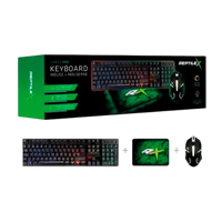 Kit Teclado Mouse Padmouse Gamer Pro Reptilex Rx0017 Negro imagen 3