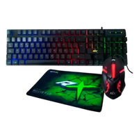 Kit Teclado Mouse Padmouse Gamer Pro Reptilex Rx0017 Negro imagen 1