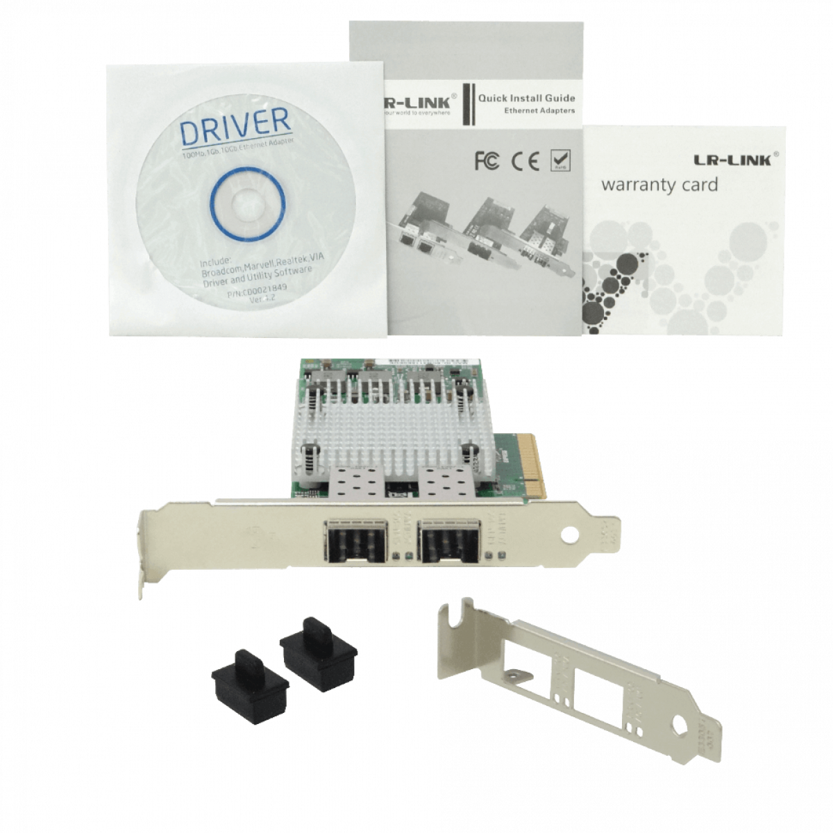 Tarjeta de red 10GbE dual SFP+ PCIe x8 LR-LINK LREC9812AF-2SFP+