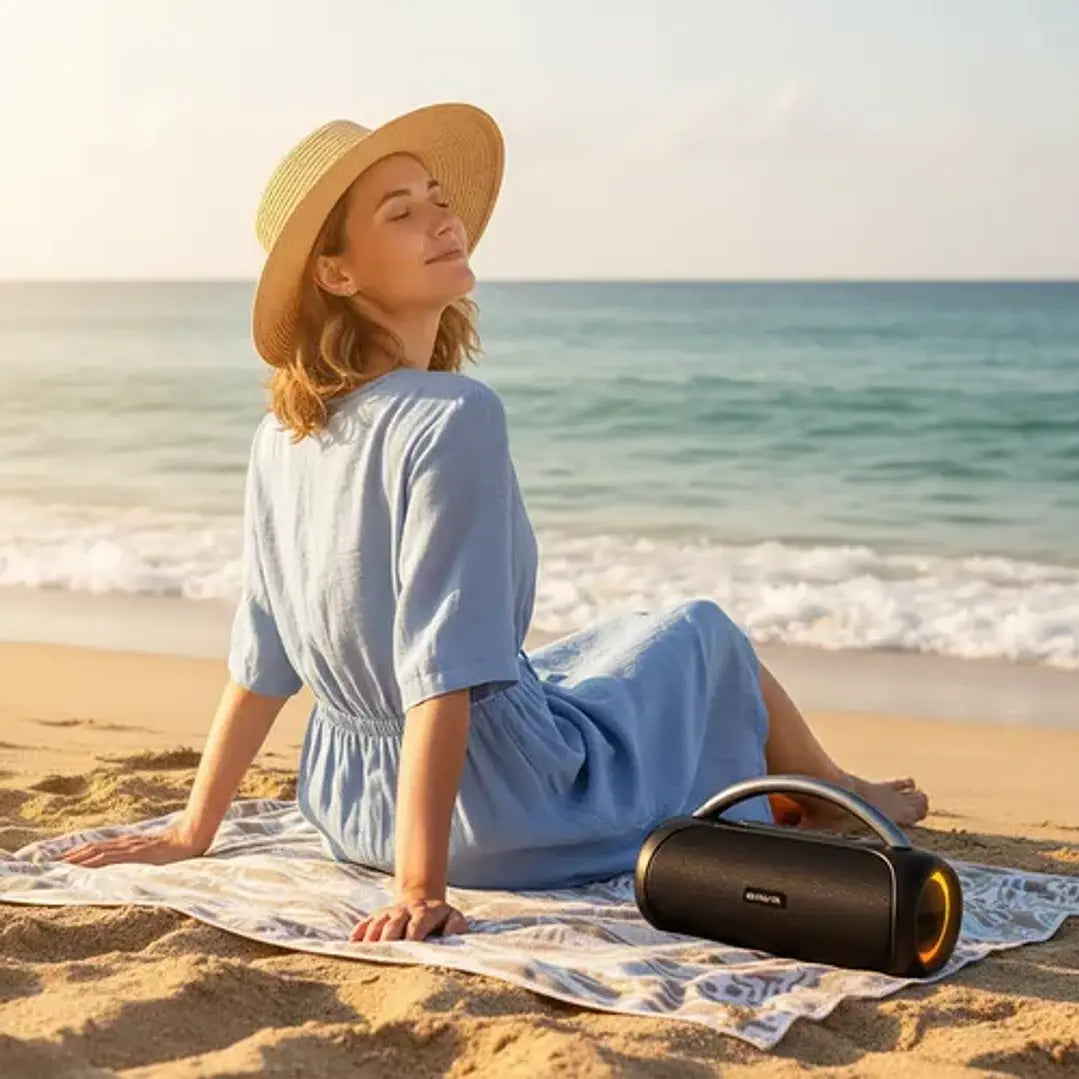 Parlante Bluetooth Aiwa 20w Portatil Ipx5 Con Tws Aws-10bt Negro