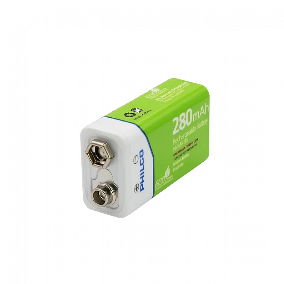 Pila/Batería Philco 9V 280mAh Recargable Ni-MH