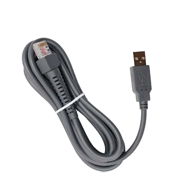 Pistola escáner de códigos Bisutime Bs-2013 RJ45 Usb Gris