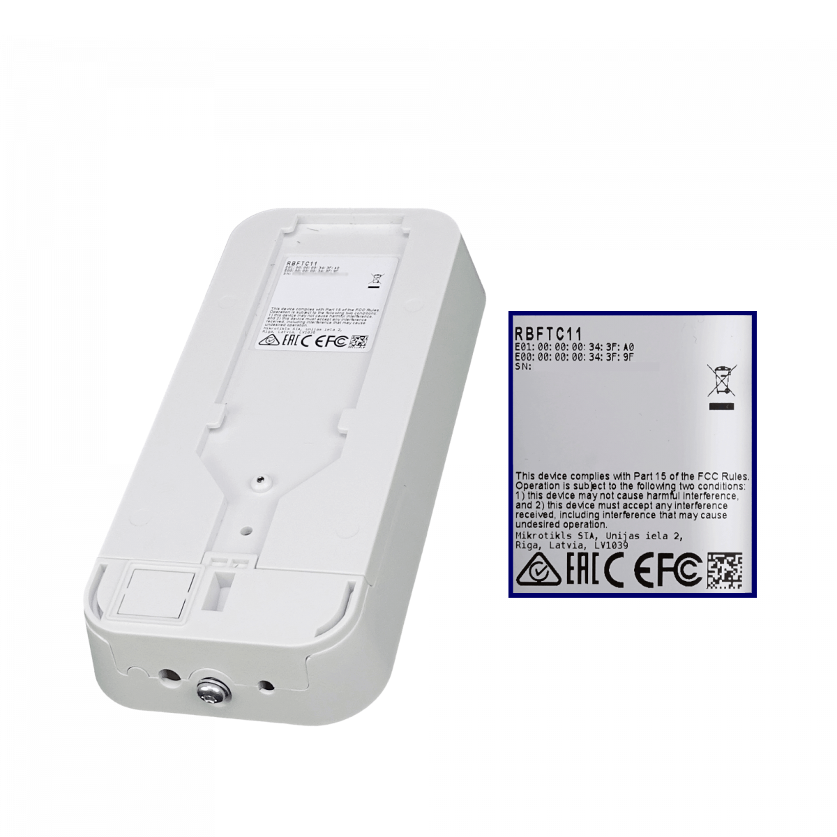 Conversor fibra a cobre (outdoor, PoE 802.3af/at) MikroTik RBFTC11