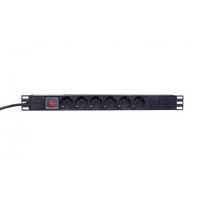 PDU 16A (6 tomas Schuko) para rack – Cable 1,8 m + Kit M6 (RG6SH) imagen 2