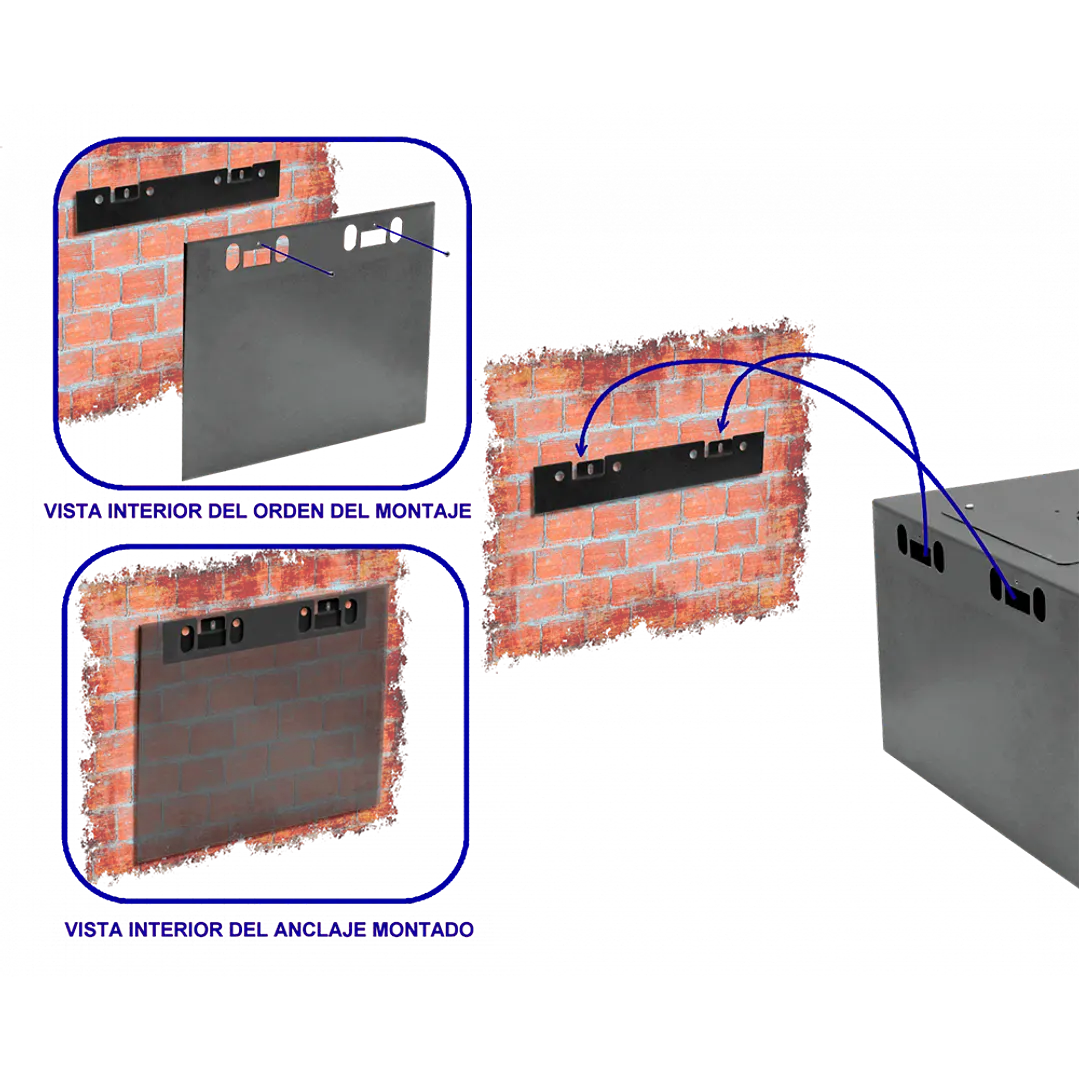 Rack 4U 45cm-Fondo Pared Linkmade Laterales-Remov