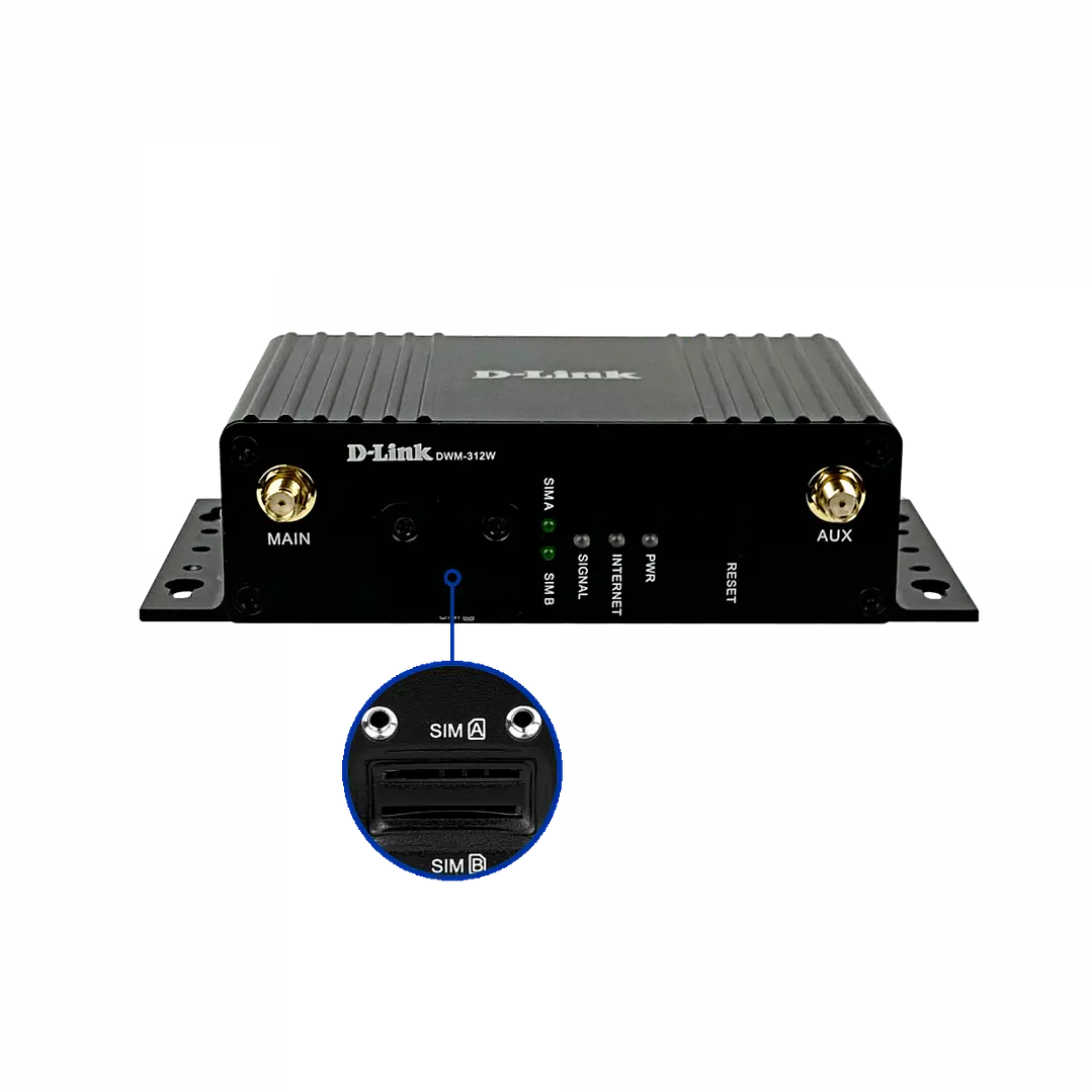 Router Industrial D-link 4g/lte-150mbps 2-sim 1-wan/lan 1-lan 2,4