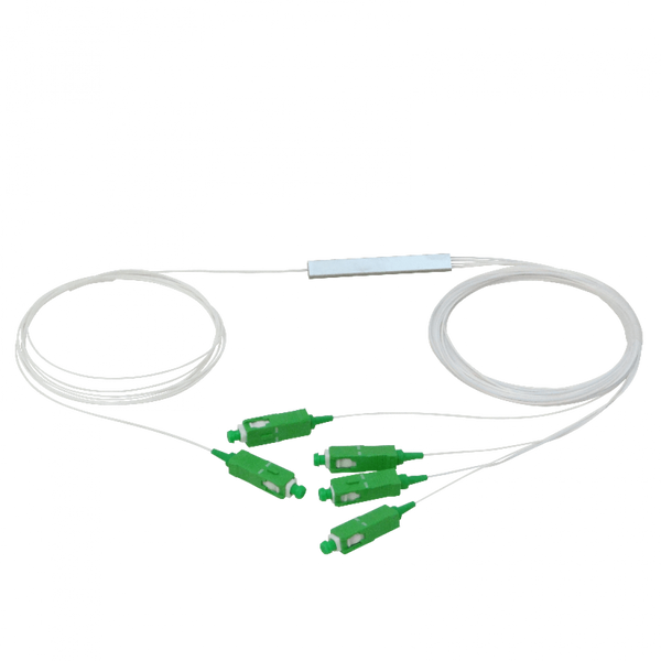Splitter 1x4 SC/APC Divisor PLC p/EPON/GPON 200cm G657A1 0,9mm 1260-1650nm