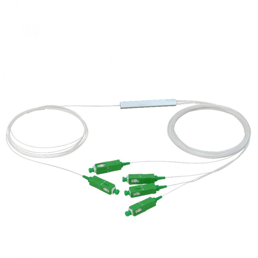 Splitter 1x4 SC/APC Divisor PLC p/EPON/GPON 200cm G657A1 0,9mm 1260-1650nm