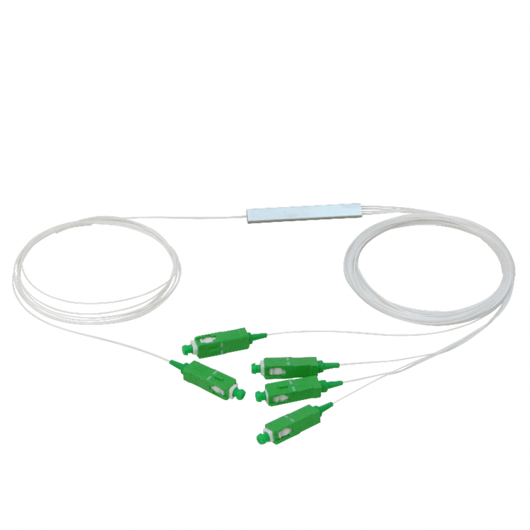 Splitter 1x4 SC/APC Divisor PLC p/EPON/GPON 200cm G657A1 0,9mm 1260-1650nm