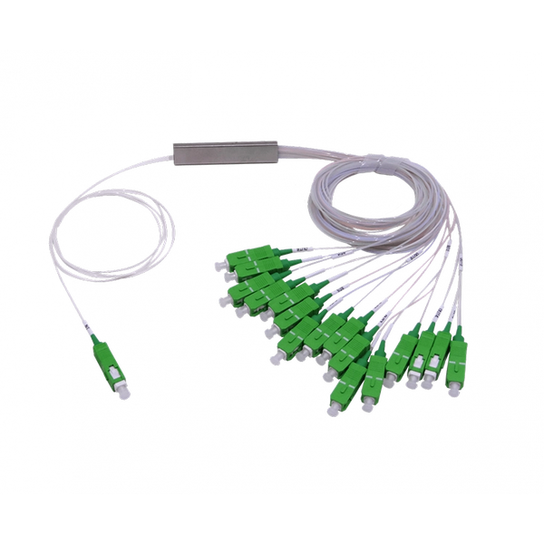 Splitter 16A 1x16 200 cm SC/APC Divisor PLC p/GEPON/GPON G657A1 0,9mm 1260-1650nm