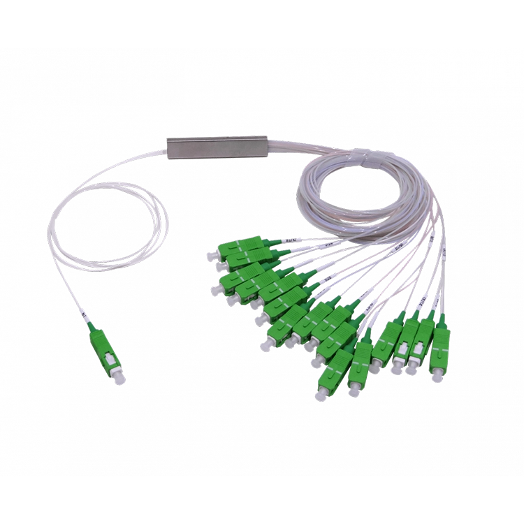 Splitter 16A 1x16 200 cm SC/APC Divisor PLC p/GEPON/GPON G657A1 0,9mm 1260-1650nm